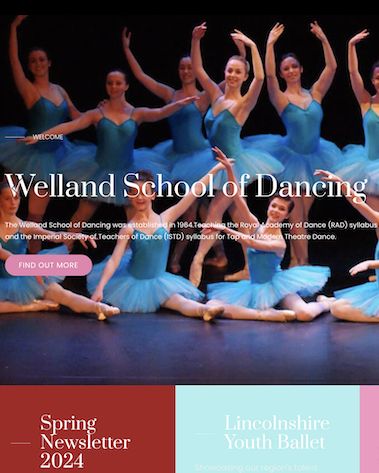 Dancing School Website & Online Shop